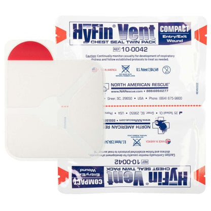 North American Rescue® Hyfin Compact Vented Chest Seal - Twin Pack