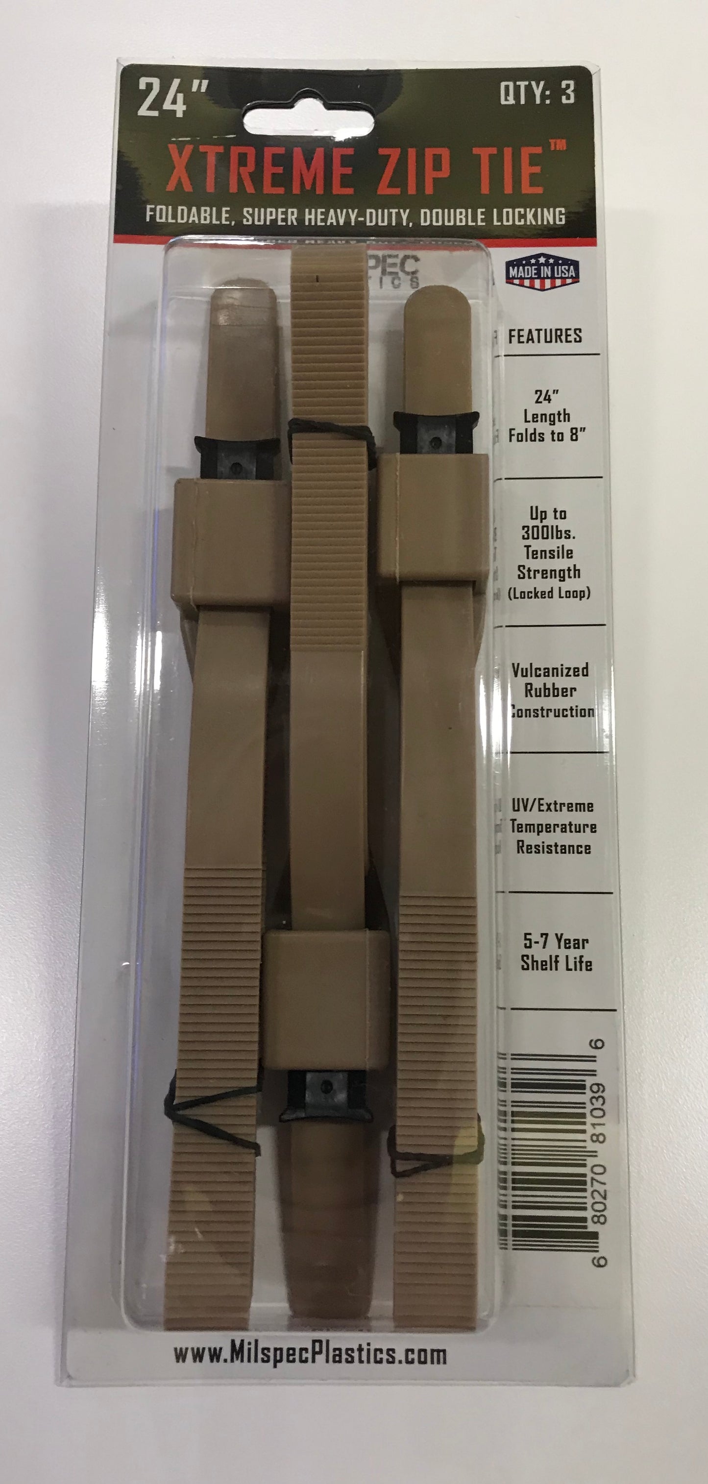 XTREME Zip Ties™; Foldable-Super Heavy Duty 24" (8" Folded)